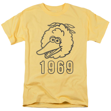 Banana men's regular fit t-shirt with Sesame Street Big Bird 1969 graphic