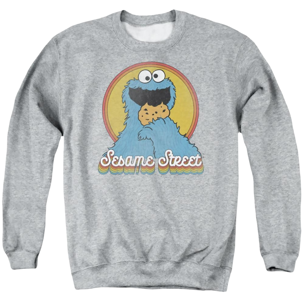 Sesame Street Cookie Monster Layers - Men's Crewneck Sweatshirt Men's Crewneck Sweatshirt Sesame Street   