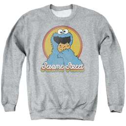 Sesame Street Cookie Monster Layers - Men's Crewneck Sweatshirt Men's Crewneck Sweatshirt Sesame Street   