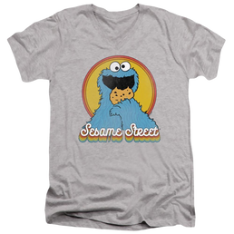 Sesame Street Cookie Monster Layers - Men's V-Neck T-Shirt Men's V-Neck T-Shirt Sesame Street   