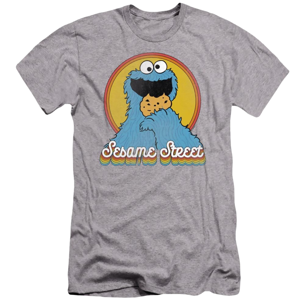 Sesame Street Cookie Monster Layers - Men's Premium Slim Fit T-Shirt Men's Premium Slim Fit T-Shirt Sesame Street   