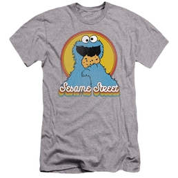 Sesame Street Cookie Monster Layers - Men's Premium Slim Fit T-Shirt Men's Premium Slim Fit T-Shirt Sesame Street   