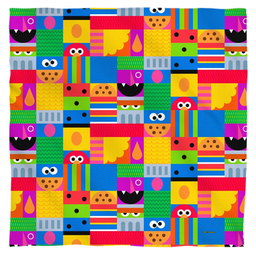Sesame Street Squares bandana
