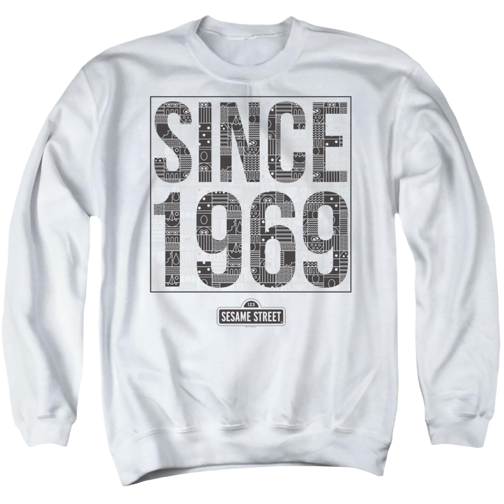 Sesame Street Since 1969 Pattern - Men's Crewneck Sweatshirt Men's Crewneck Sweatshirt Sesame Street   