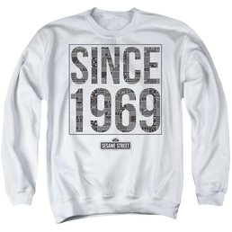 Sesame Street Since 1969 Pattern - Men's Crewneck Sweatshirt Men's Crewneck Sweatshirt Sesame Street   