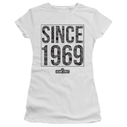 Sesame Street Since 1969 Pattern - Juniors T-Shirt Juniors T-Shirt Sesame Street   