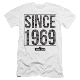 Sesame Street Since 1969 Pattern - Men's Premium Slim Fit T-Shirt Men's Premium Slim Fit T-Shirt Sesame Street   