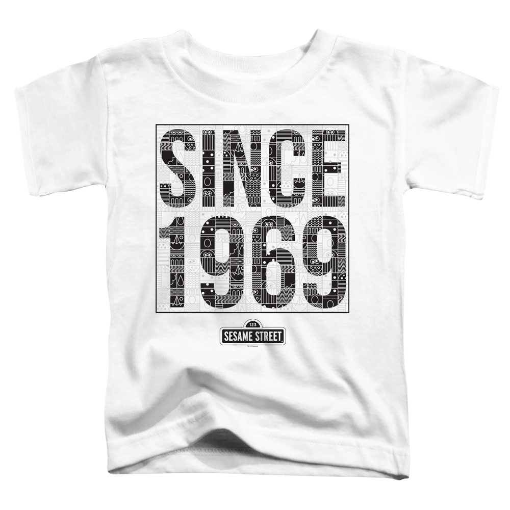 Sesame Street Since 1969 Pattern - Toddler T-Shirt Toddler T-Shirt Sesame Street   