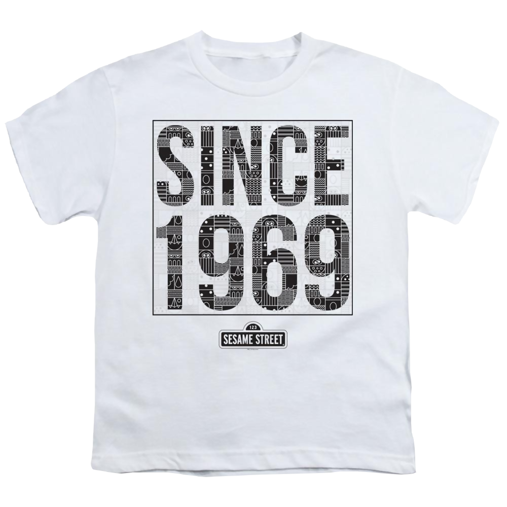 Sesame Street Since 1969 Pattern - Youth T-Shirt Youth T-Shirt (Ages 8-12) Sesame Street   