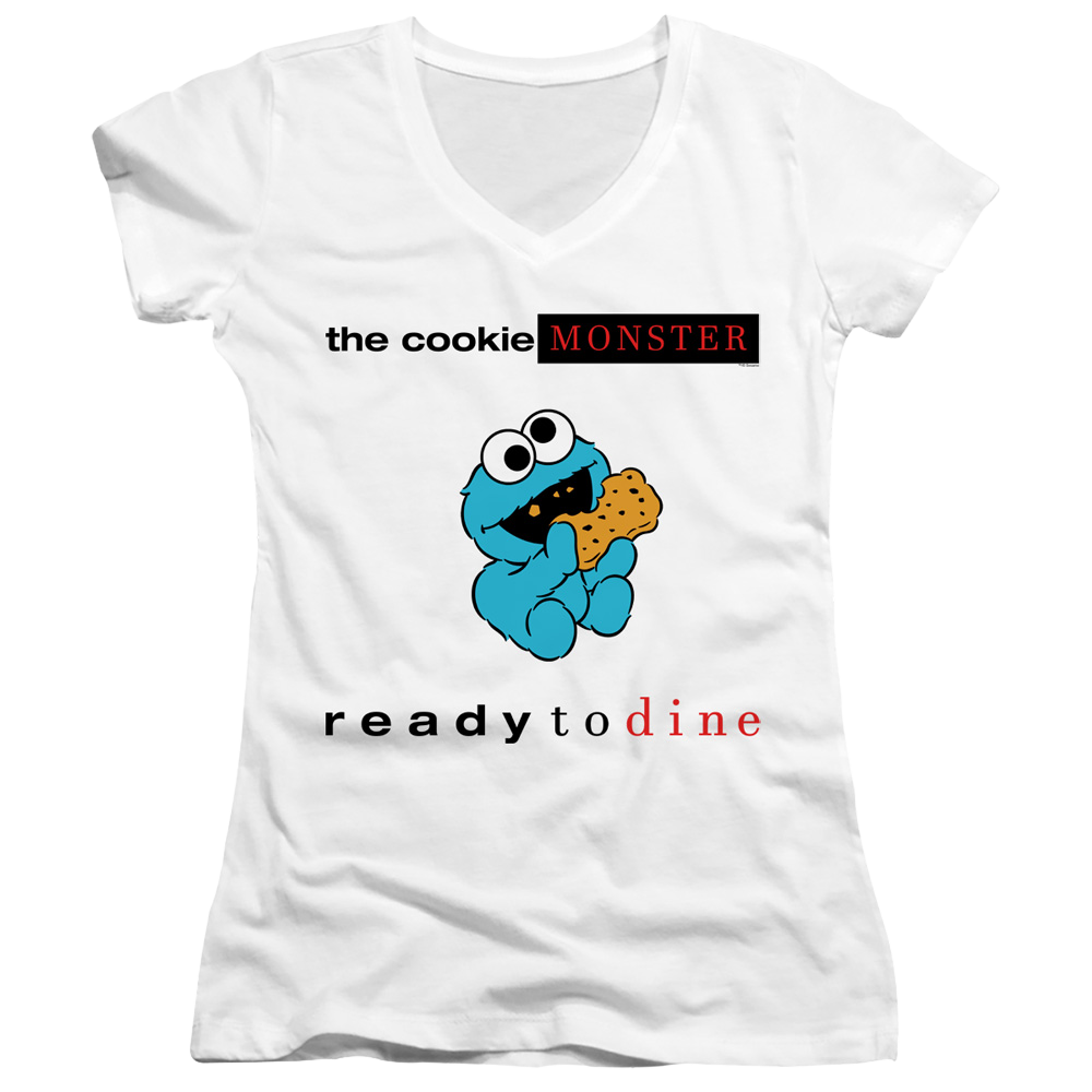 Sesame Street Ready To Dine - Juniors V-Neck T-Shirt Juniors V-Neck T-Shirt Sesame Street   