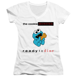 Sesame Street Ready To Dine - Juniors V-Neck T-Shirt Juniors V-Neck T-Shirt Sesame Street   