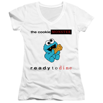 Sesame Street Ready To Dine - Juniors V-Neck T-Shirt Juniors V-Neck T-Shirt Sesame Street   