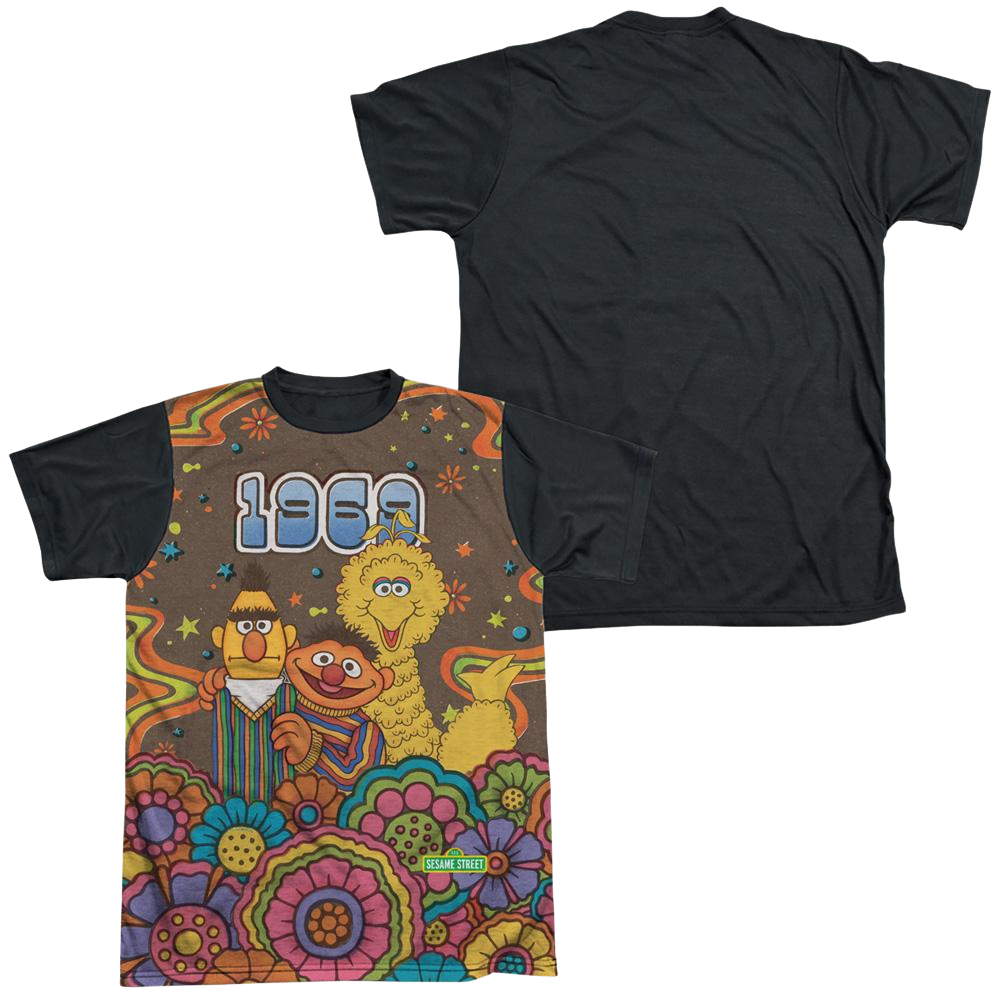Sesame Street Psychedelic 69 - Men's Black Back T-Shirt Men's Black Back T-Shirt Sesame Street   