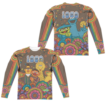Sesame Street Psychedelic 69 men's all-over print long sleeve