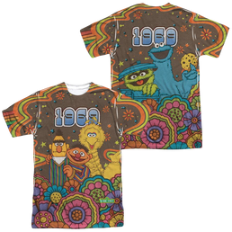 Sesame Street Psychedelic 69 (Front/Back Print) - Men's All-Over Print T-Shirt Men's All-Over Print T-Shirt Sesame Street   