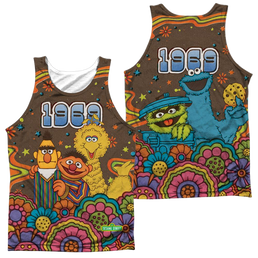 Sesame Street Psychedelic 69 (Front/Back Print) - Men's All Over Print Tank Top Men's All Over Print Tank Sesame Street   