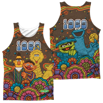 Sesame Street Psychedelic 69 men's all-over print tank