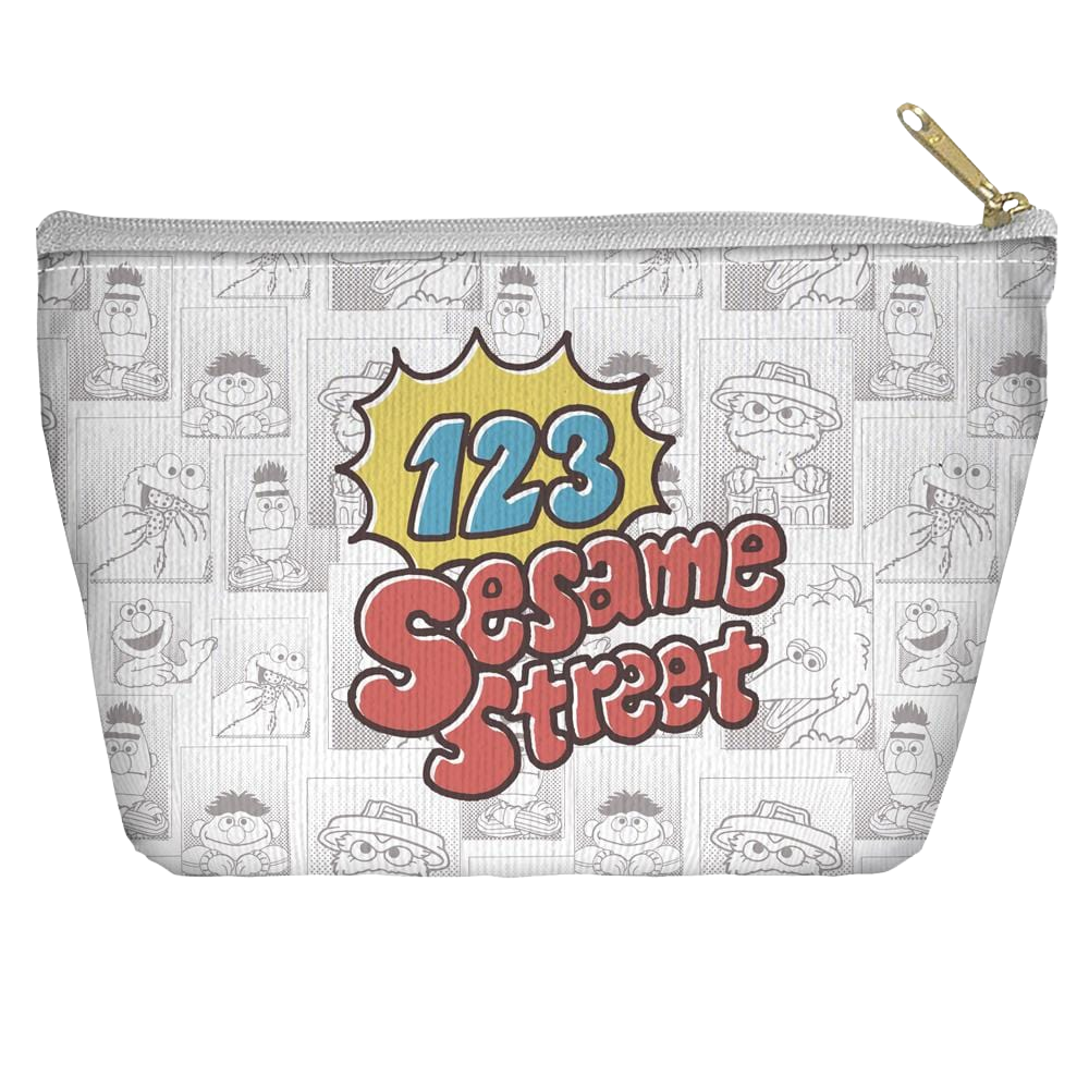 Sesame Street 123 Sesame Street - Straight Bottom Accessory Pouch T Bottom Accessory Pouches Sesame Street   