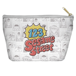 Sesame Street 123 Sesame Street - Straight Bottom Accessory Pouch T Bottom Accessory Pouches Sesame Street   