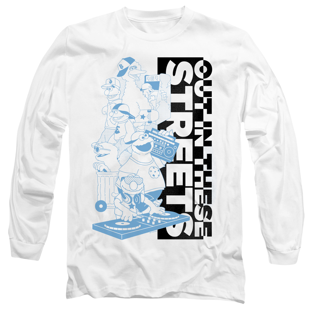 Sesame Street Out In These Streets - Men's Long Sleeve T-Shirt Men's Long Sleeve T-Shirt Sesame Street   