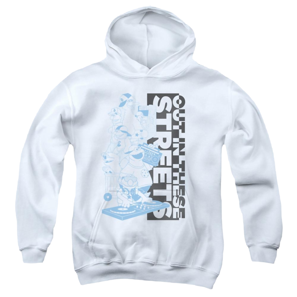 Sesame Street Out In These Streets - Youth Hoodie Youth Hoodie (Ages 8-12) Sesame Street   