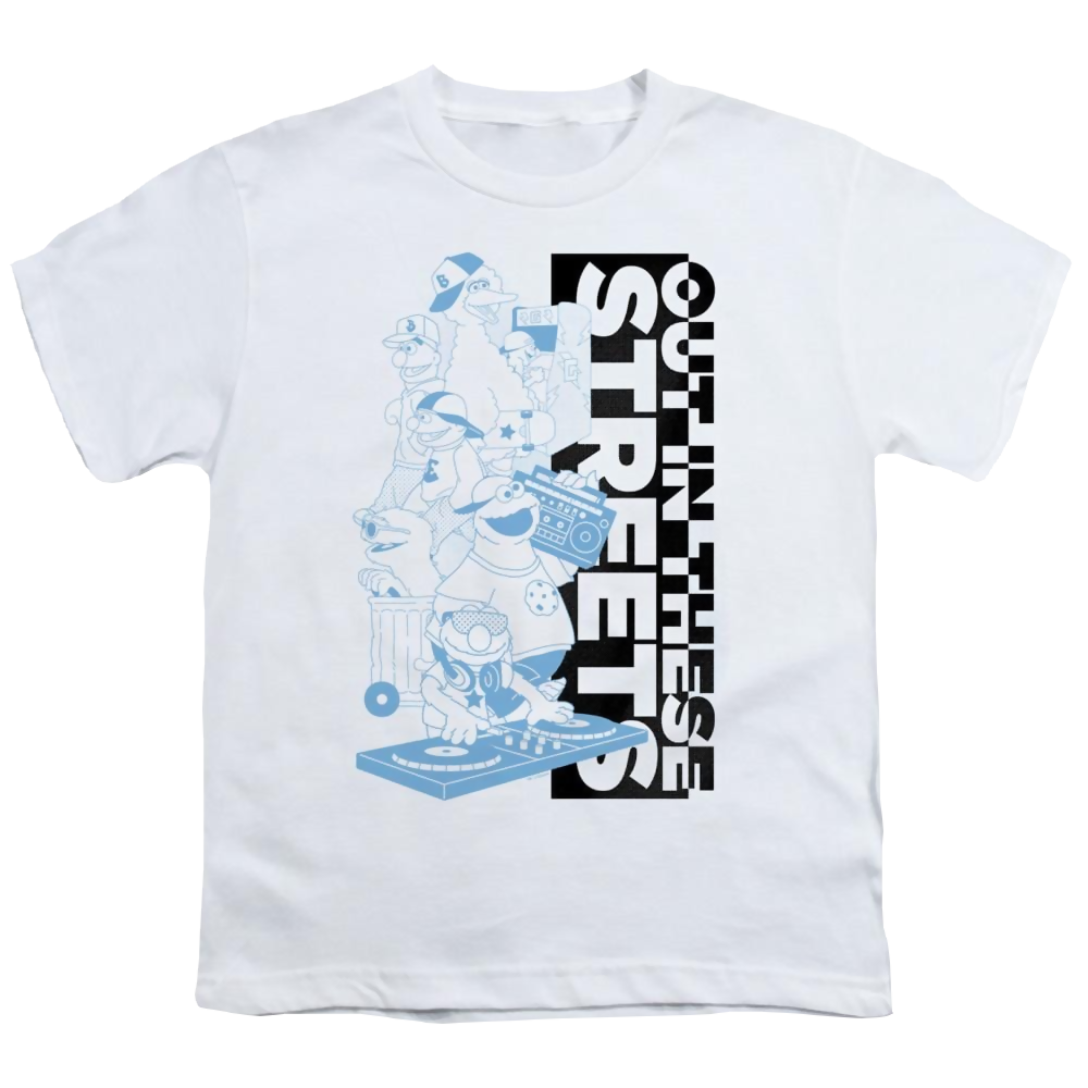 Sesame Street Out In These Streets - Youth T-Shirt Youth T-Shirt (Ages 8-12) Sesame Street   