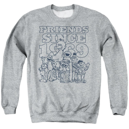 Sesame Street Friends Since - Men's Crewneck Sweatshirt Men's Crewneck Sweatshirt Sesame Street   