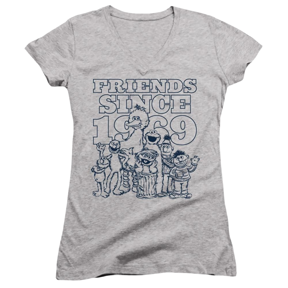 Sesame Street Friends Since - Juniors V-Neck T-Shirt Juniors V-Neck T-Shirt Sesame Street   