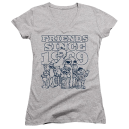 Sesame Street Friends Since - Juniors V-Neck T-Shirt Juniors V-Neck T-Shirt Sesame Street   