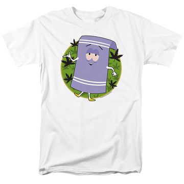 White men's regular fit t-shirt with South Park Towelie graphic