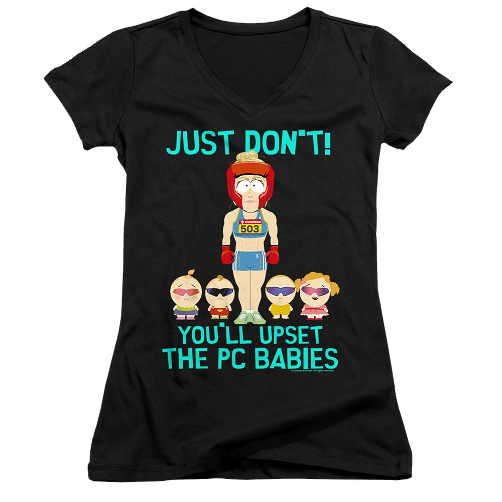 South Park Pc Babies - Juniors V-Neck T-Shirt Juniors V-Neck T-Shirt South Park   