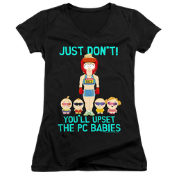 South Park Pc Babies - Juniors V-Neck T-Shirt Juniors V-Neck T-Shirt South Park   