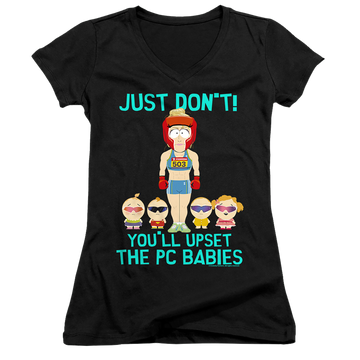 South Park Pc Babies - Juniors V-Neck T-Shirt Juniors V-Neck T-Shirt South Park   
