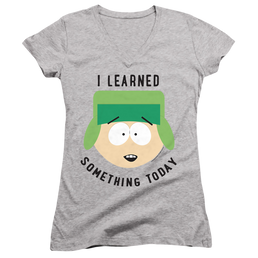 South Park I Learned Something Today - Juniors V-Neck T-Shirt Juniors V-Neck T-Shirt South Park   