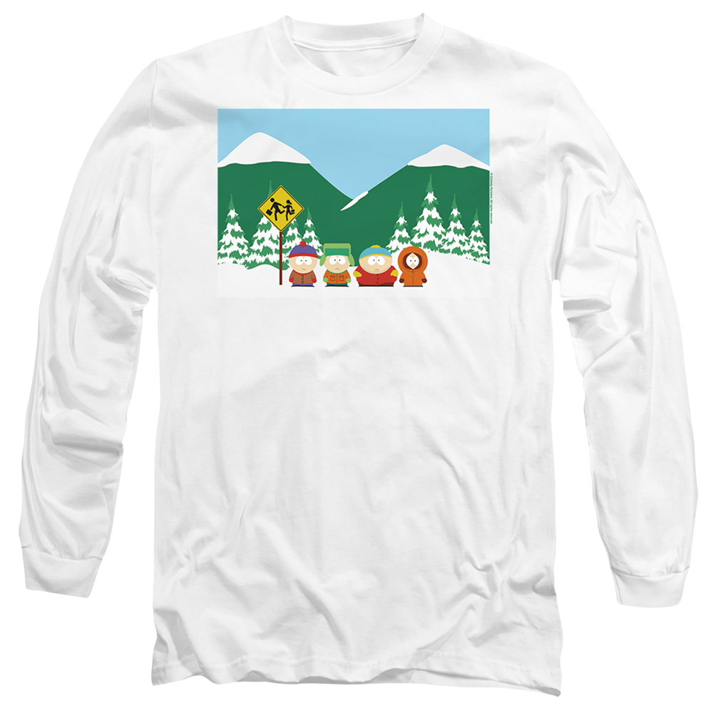 South Park Bus Stop - Men's Long Sleeve T-Shirt Men's Long Sleeve T-Shirt South Park   