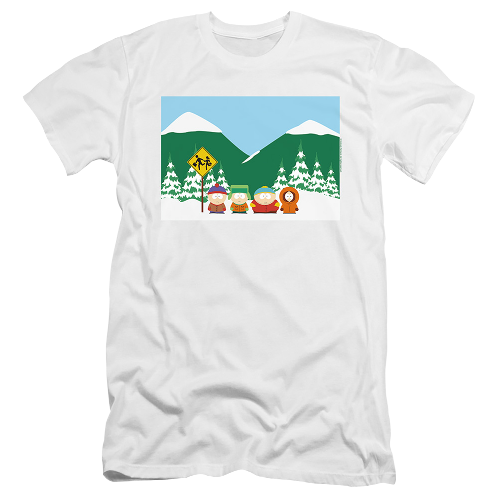 South Park Bus Stop - Men's Premium Slim Fit T-Shirt Men's Premium Slim Fit T-Shirt South Park   