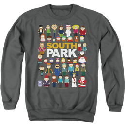 South Park Full Cast - Men's Crewneck Sweatshirt Men's Crewneck Sweatshirt South Park   