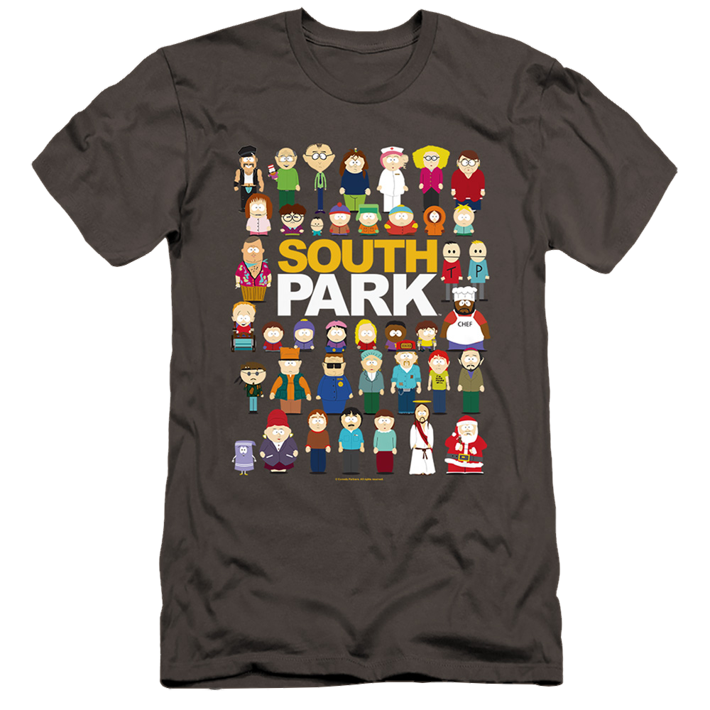 South Park Full Cast - Men's Premium Slim Fit T-Shirt Men's Premium Slim Fit T-Shirt South Park   