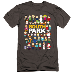 South Park Full Cast - Men's Premium Slim Fit T-Shirt Men's Premium Slim Fit T-Shirt South Park   