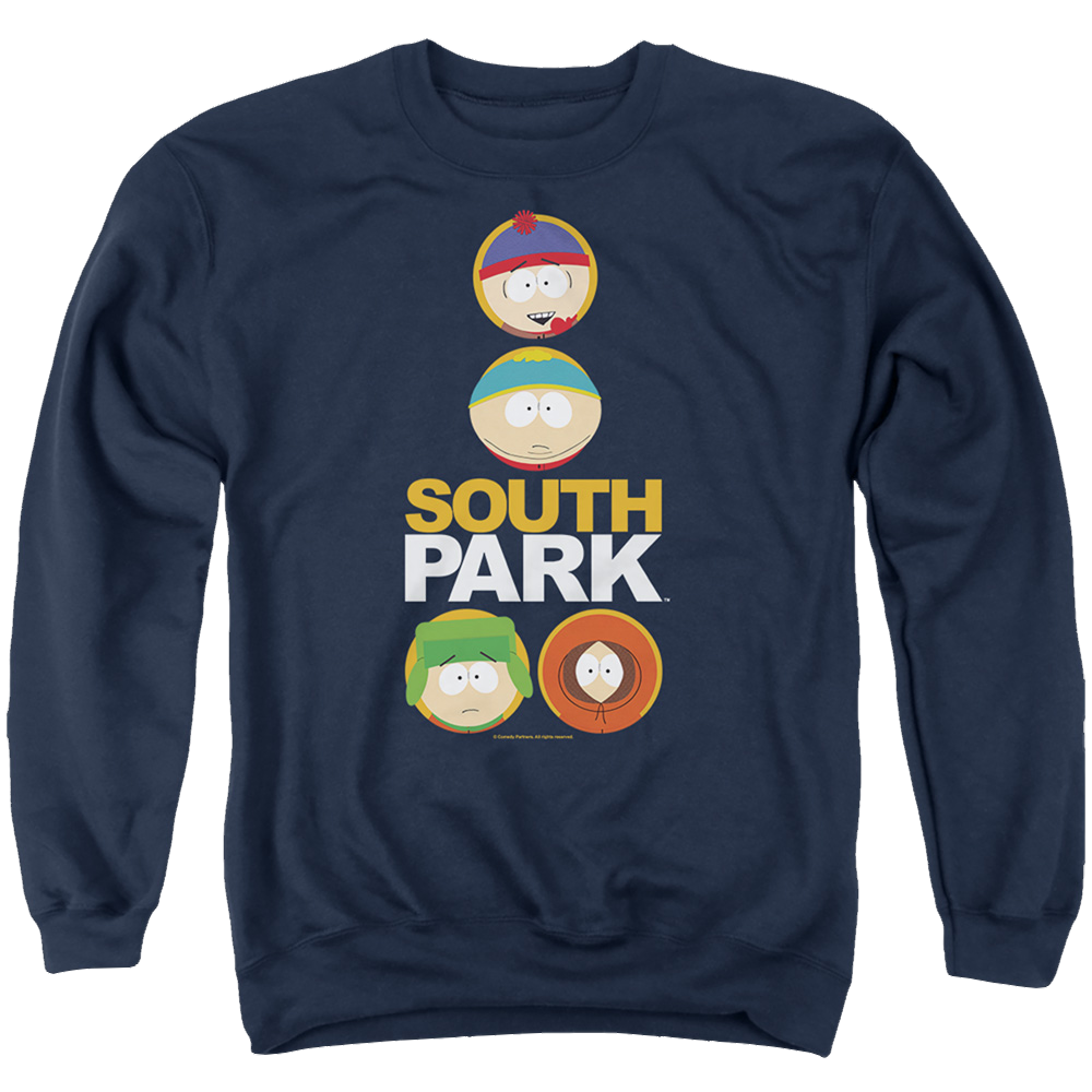 South Park Solid Circles - Men's Crewneck Sweatshirt Men's Crewneck Sweatshirt South Park   