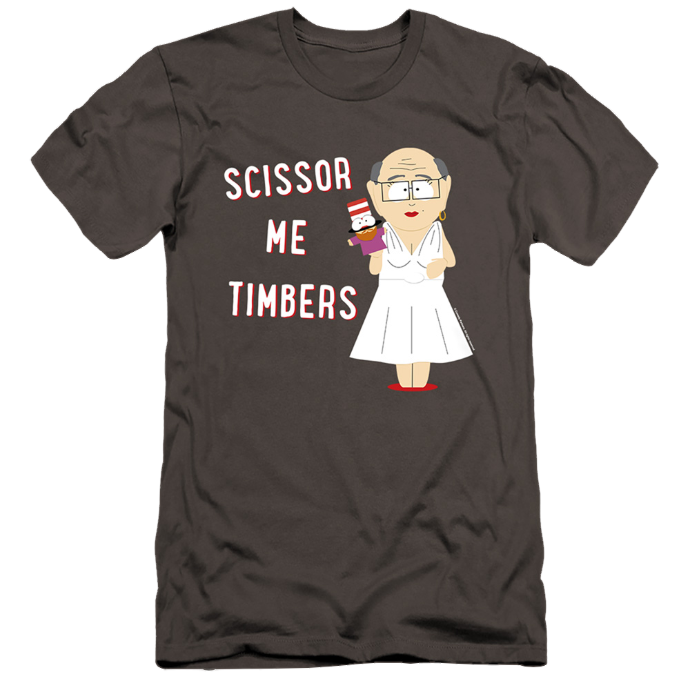 South Park Scissor Me Timbers - Men's Premium Slim Fit T-Shirt Men's Premium Slim Fit T-Shirt South Park   