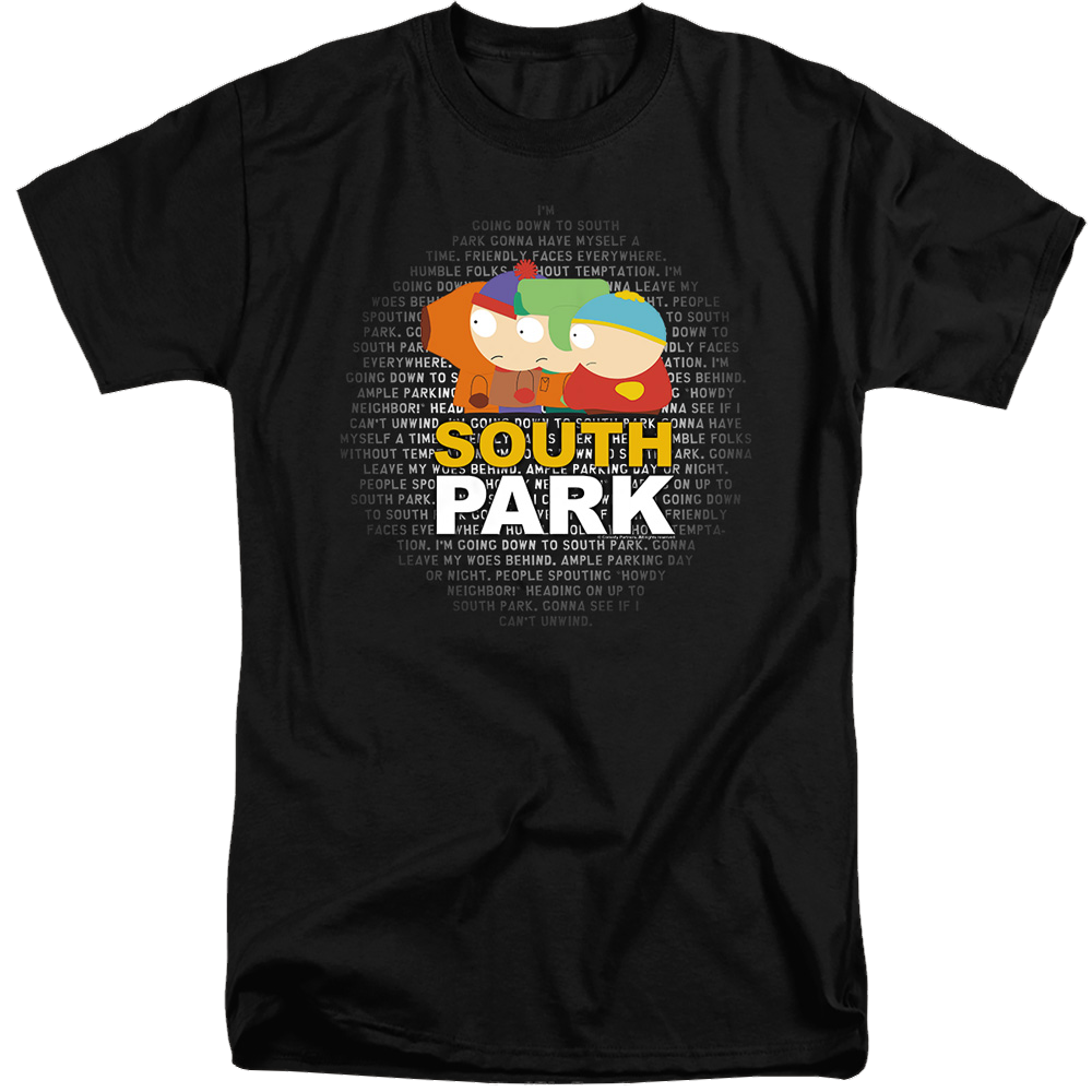 South Park Lyrics - Men's Tall Fit T-Shirt Men's Tall Fit T-Shirt South Park   