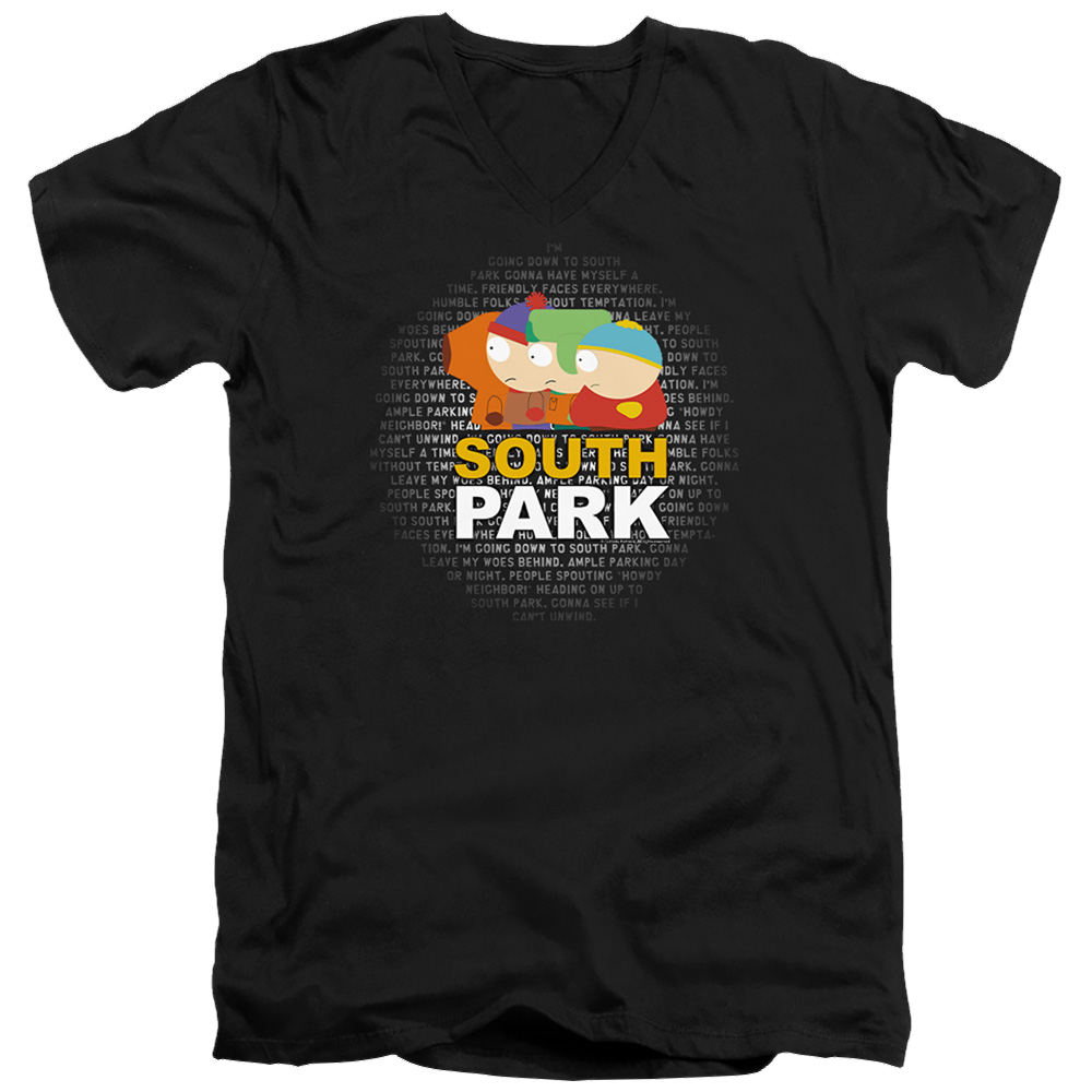 South Park Lyrics - Men's V-Neck T-Shirt Men's V-Neck T-Shirt South Park   