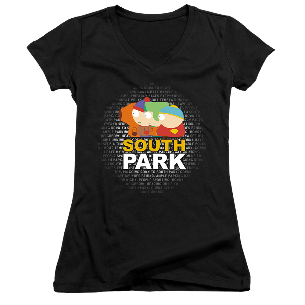 South Park Lyrics - Juniors V-Neck T-Shirt Juniors V-Neck T-Shirt South Park   