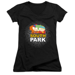 South Park Lyrics - Juniors V-Neck T-Shirt Juniors V-Neck T-Shirt South Park   