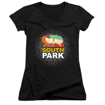 South Park Lyrics - Juniors V-Neck T-Shirt Juniors V-Neck T-Shirt South Park   