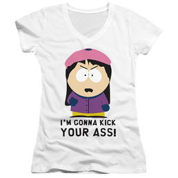 South Park Im Gonna Kick Your Ass - Juniors V-Neck T-Shirt Juniors V-Neck T-Shirt South Park   