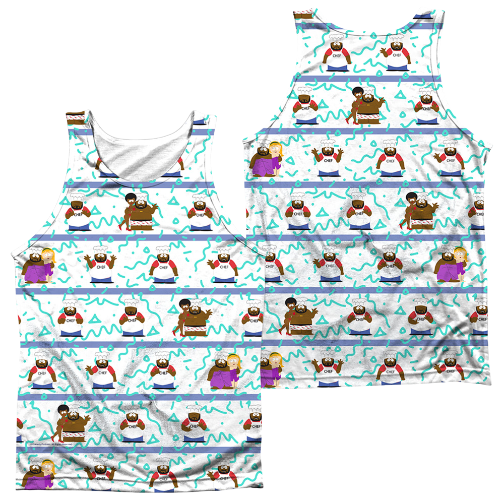 South Park Chef Vibing (Front/Back Print) - Men's All Over Print Tank Top Men's All Over Print Tank South Park   