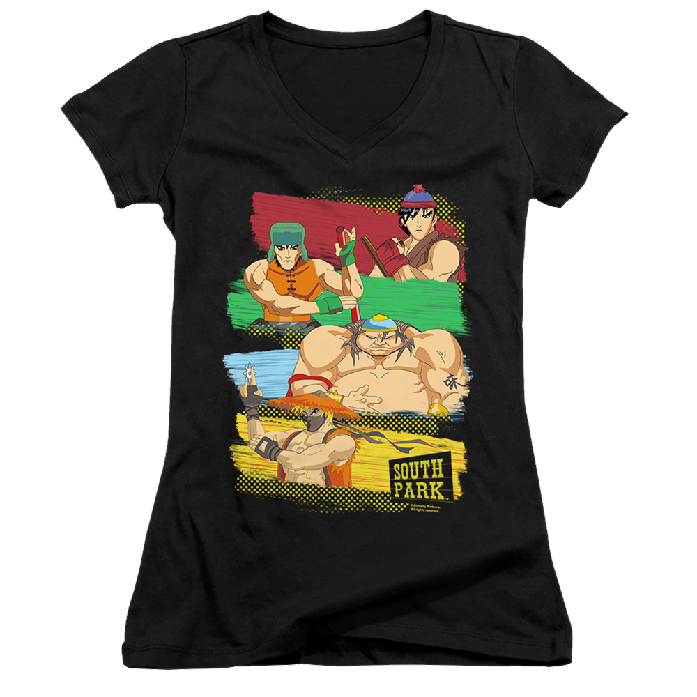 South Park South Park Anime - Juniors V-Neck T-Shirt Juniors V-Neck T-Shirt South Park   