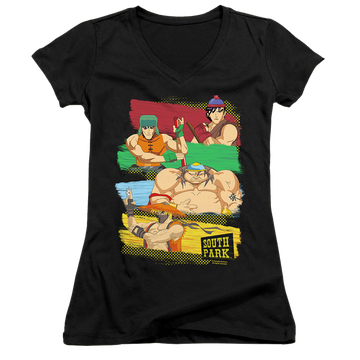 South Park South Park Anime - Juniors V-Neck T-Shirt Juniors V-Neck T-Shirt South Park   